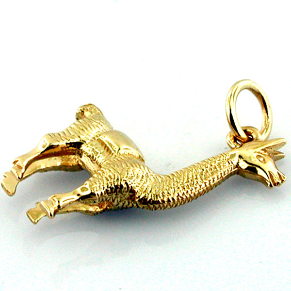 14K Gold Llama Charm