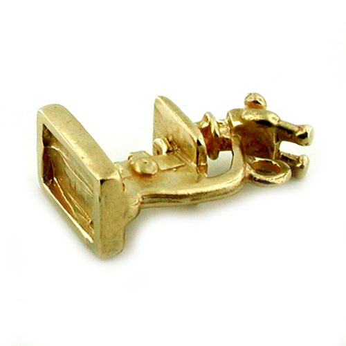 Microscope 14k Gold Charm
