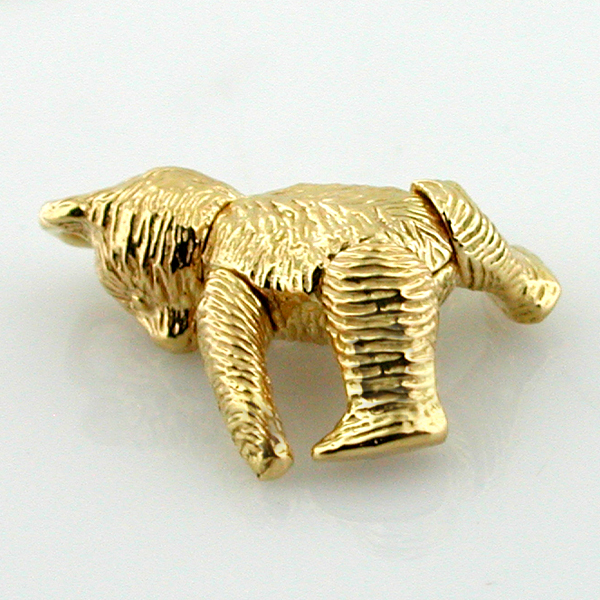 Teddy Bear 14K Gold 3D Movable Charm