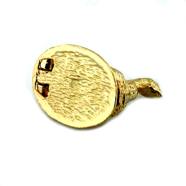 Goose on Golden Egg 14K Gold Charm - Opens