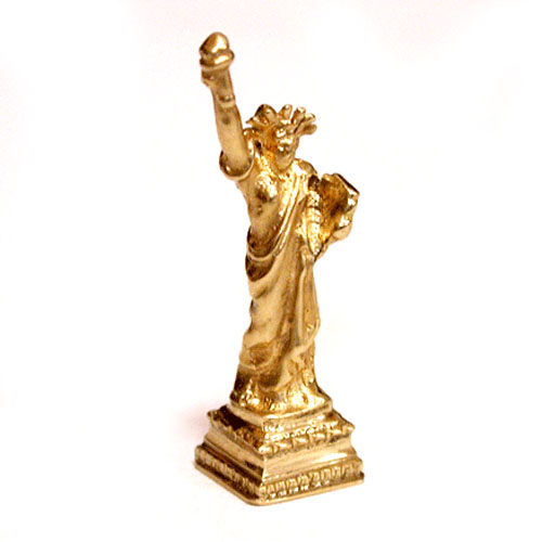 Statue of Liberty 3D 14K Gold Charm