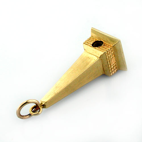 Washington Monument Stanhope Viewer Vintage 14K Gold Charm Pendant