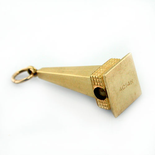 Washington Monument Stanhope Viewer Vintage 14K Gold Charm Pendant