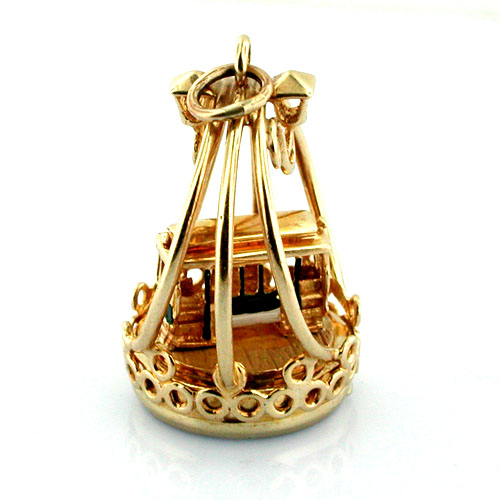 Rare 14K Dankner San Francisco Cable Car Vintage Charm Pendant 