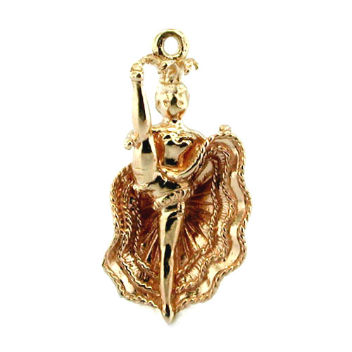 Moulin Rouge Can Can Dancer 14k Gold Charm