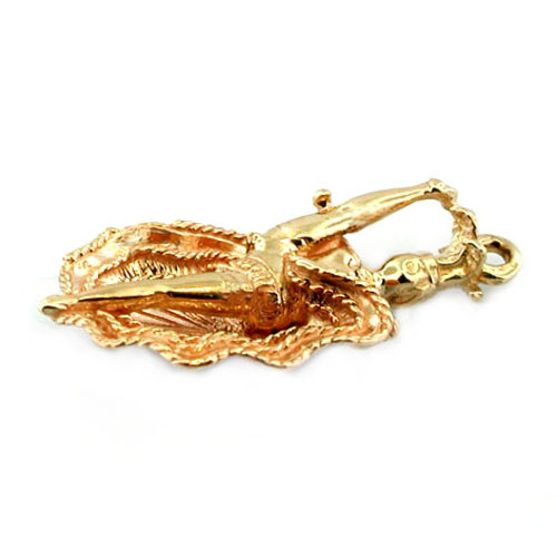 Moulin Rouge Can Can Dancer 14k Gold Charm