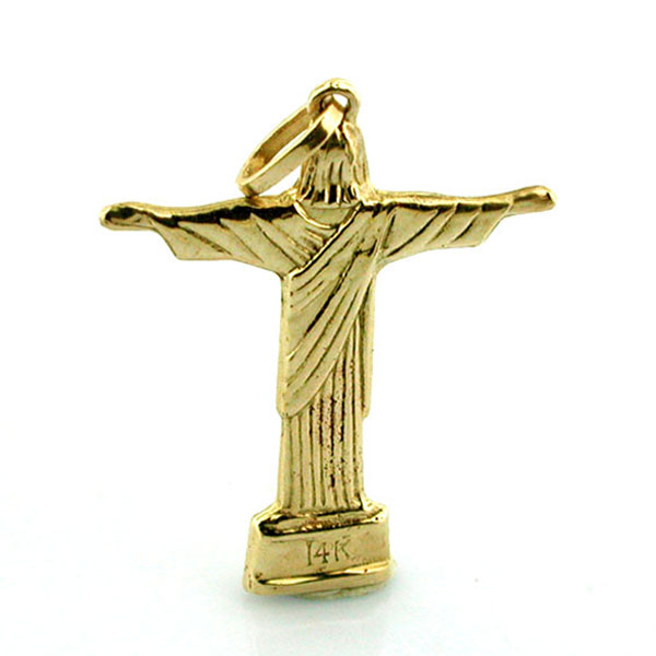 Christ The Redeemer Rio 14k Gold Charm Pendant